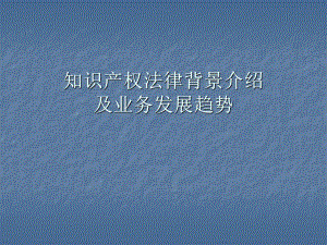 知识产权法律背景介绍.ppt