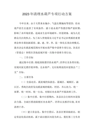2023年清理水葫芦专项行动方案.docx