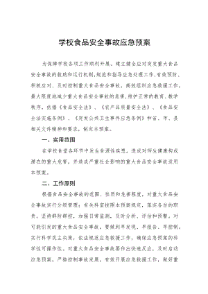 学校食品安全事故应急预案.docx