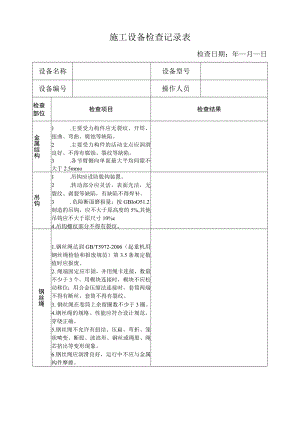 汽车吊检查记录表.docx
