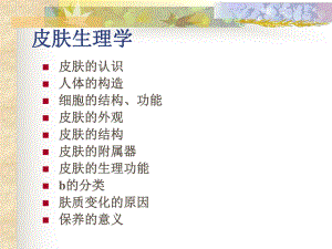 皮肤生理学理论.ppt