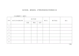 综合医院、康复医院、护理院和基层医疗机构统计表.docx
