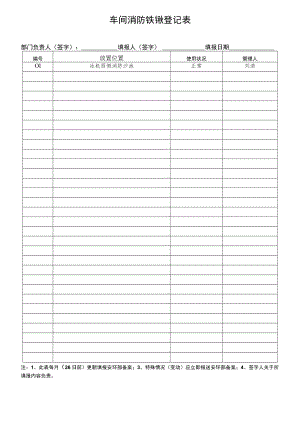 车间消防铁锨登记表.docx