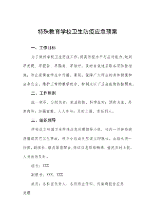 特殊教育学校卫生防疫应急预案.docx