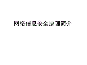 网络信息安全原理简介.ppt