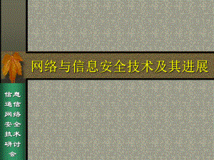 网络与信息安全技术及其进展..ppt