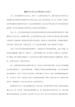2023年纪念妇女节暨表彰大会发言.docx