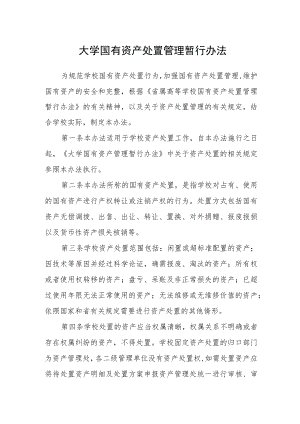 大学国有资产处置管理暂行办法.docx
