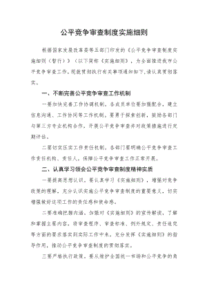 公平竞争审查制度实施细则.docx
