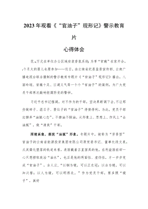 2023年党员干部观看《“官油子”现形记》警示教育片心得体会.docx