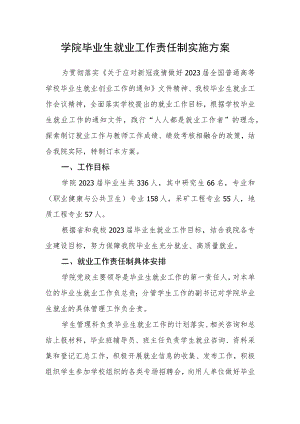学院毕业生就业工作责任制实施方案.docx