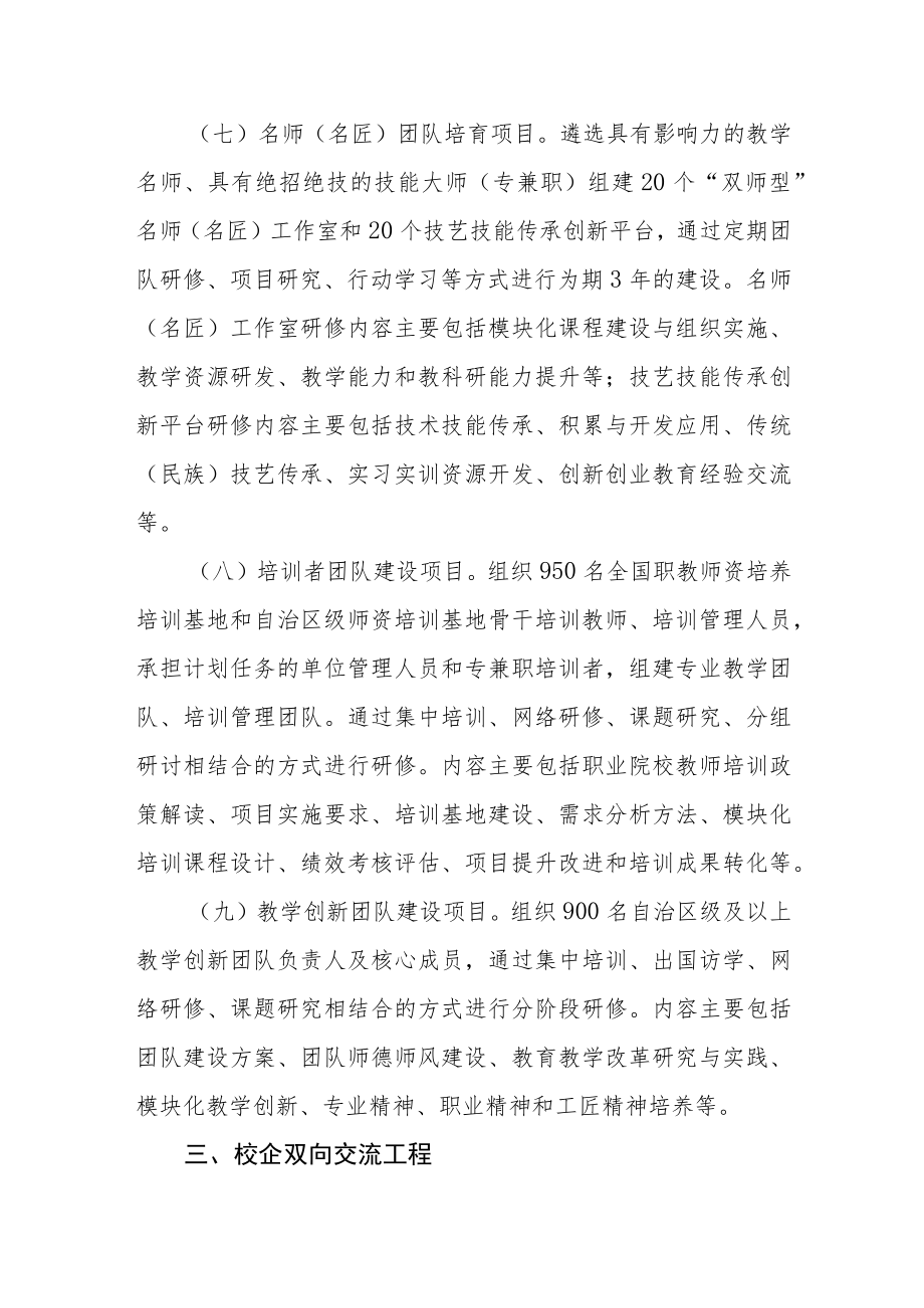 职业院校教师培训“十四五”规划重点工程.docx_第3页