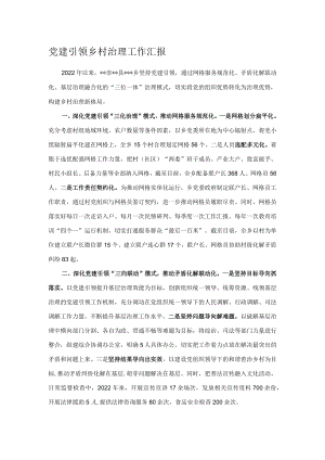 党建引领乡村治理工作汇报.docx