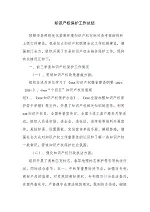 知识产权保护工作总结.docx