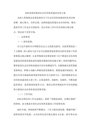 加快青海省推进社会信用体系建设攻坚方案.docx