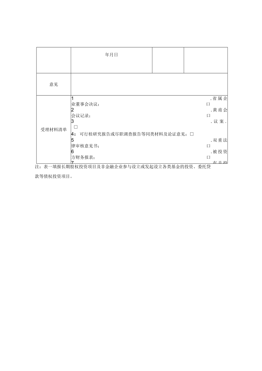 省属企业投资项目材料受理表一.docx_第2页