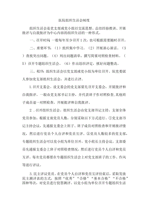医院组织生活会制度.docx