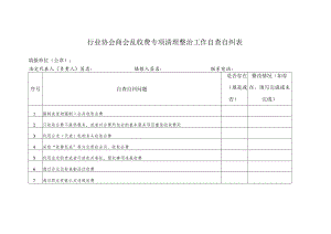 行业协会商会乱收费专项清理整治工作自查自纠表.docx