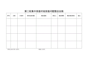 第二轮集中排查村级排查问题整改台账.docx