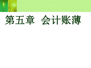 基础会计高教出版社第四章会计账簿.ppt