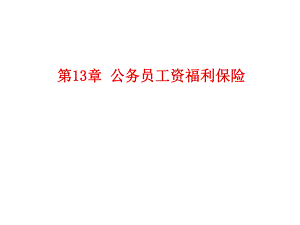 国家公务员制度13公务员工资福利保险.ppt