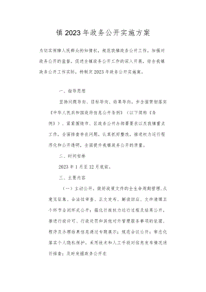 镇2023年政务公开实施方案.docx