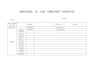 2013年度省、市、区级“巾帼文明岗”自查评分表.docx
