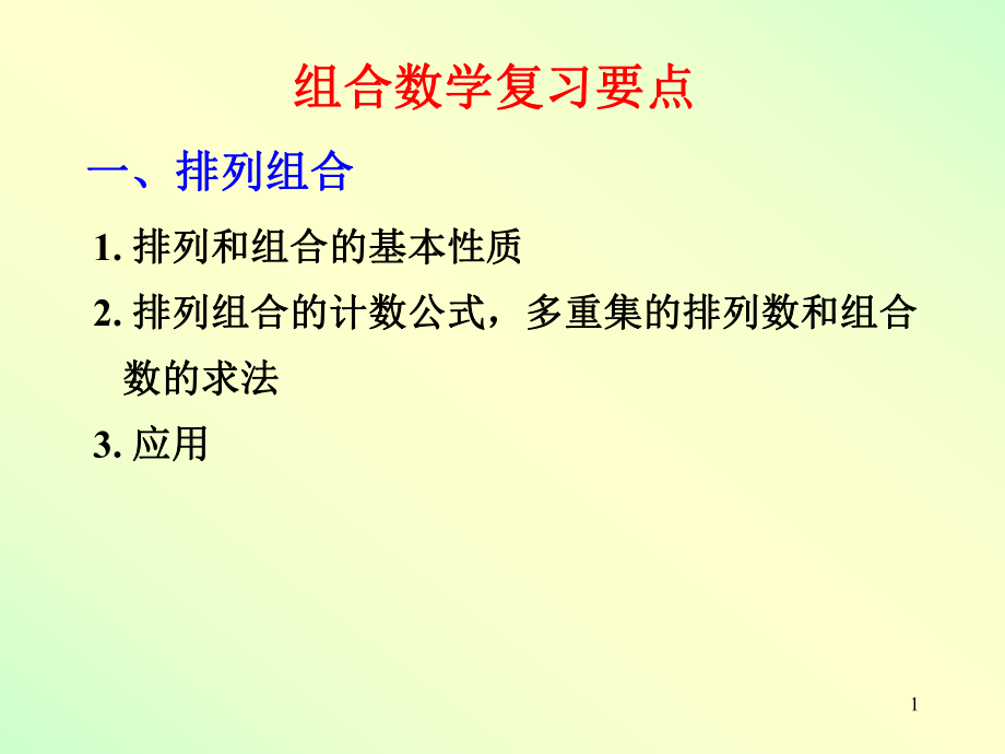 研究生组合数学复习要点.ppt_第1页