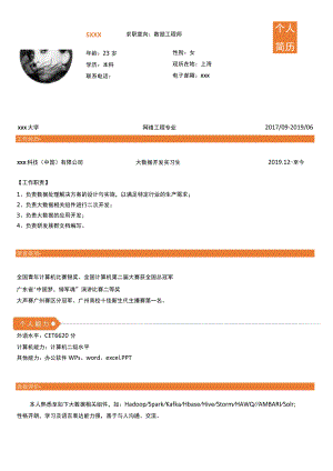 数据工程师求职简历范本.docx