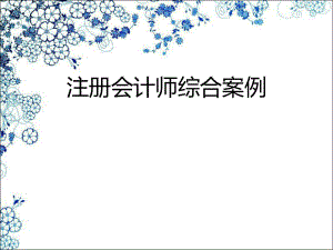 注册会计师综合案例.ppt