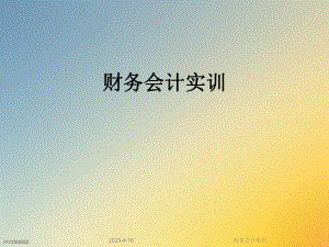 财务会计实训.ppt