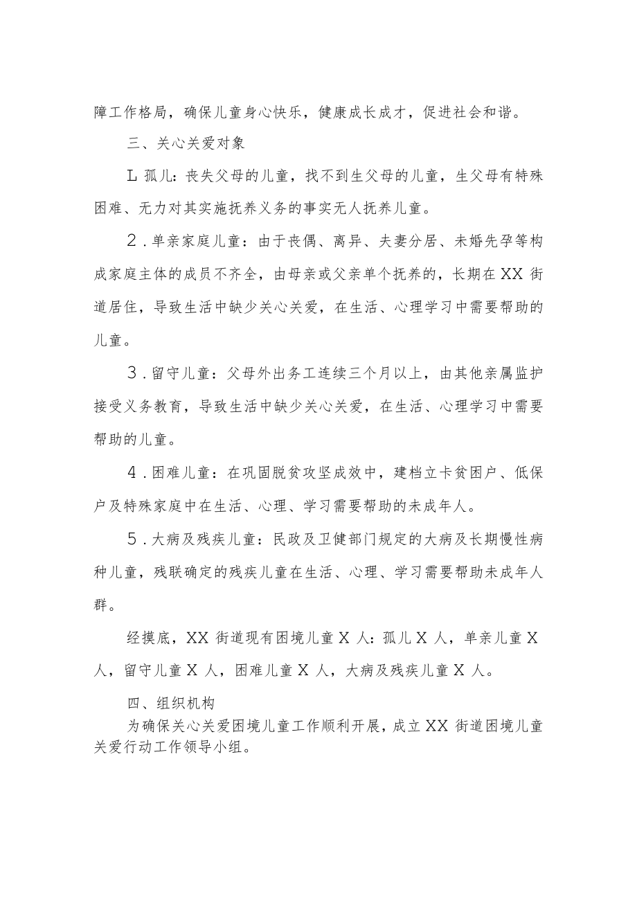 XX街道下基层察民情解民忧暖民心实践活动之困境儿童关爱行动实施方案.docx_第2页