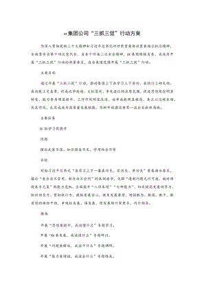 xx集团公司“三抓三促”行动方案.docx