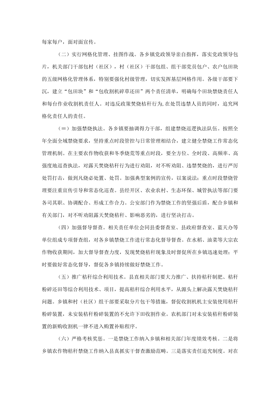 农作物秸秆露天禁烧实施方案.docx_第2页