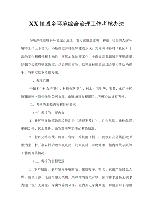 XX镇城乡环境综合治理工作考核办法.docx