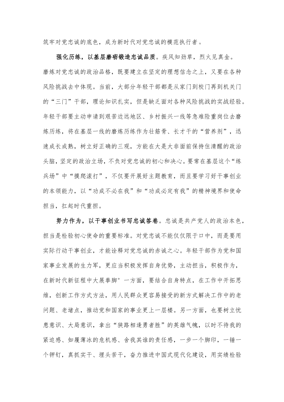 学习贯彻主题教育工作会议上重要讲话答好忠诚卷心得体会.docx_第2页