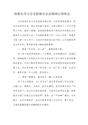检察长学习全市检察长会议精神心得体会.docx