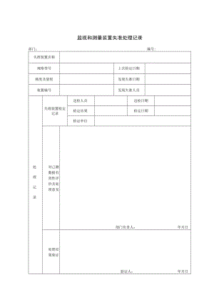 07.监视和测量装置失准处理记录.docx