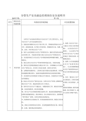 04副总经理(分管生产安全)岗位安全说明书.docx
