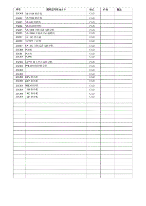 ZS制砂机图纸目录.docx
