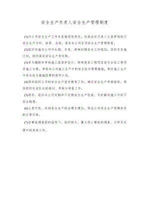 1、安全生产负责人安全生产管理制度.docx