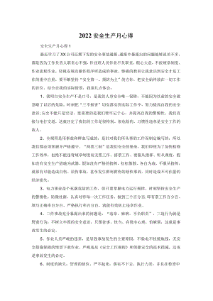 2022安全生产月心得体会.docx