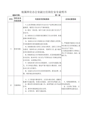 08办公室副主任岗位安全说明书.docx