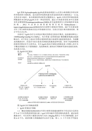 IgA肾病的治疗进展与IgA肾病遗传学机制进展.docx