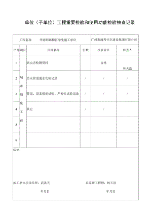 D2使用功能抽查记录--（竣工验收完成前相关资料的抽查）.docx