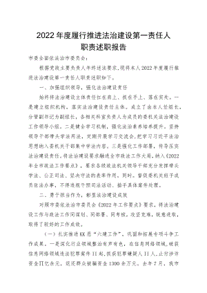 2022年度履行推进法治建设第一责任人职责述_.docx