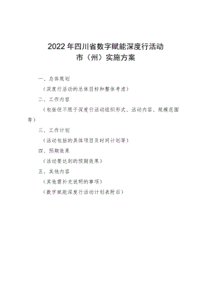 2022年四川省数字赋能深度行活动市州实施方案.docx