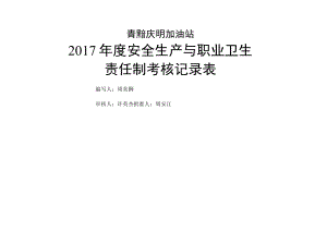 10双体系安全生产与职业卫生责任制考核记录表(季度).docx