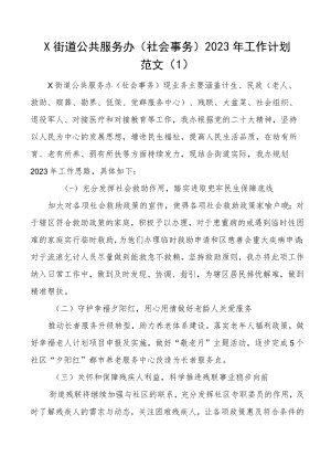 (2篇)2023年工作计划范文(社会事务办工作思路安排).docx