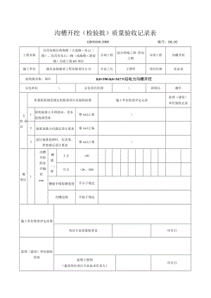 2.沟槽开挖(检验批)质量验收记录表.docx